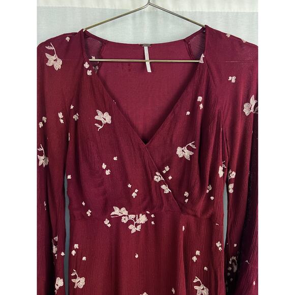Free People Dress Jasmine Floral Embroidered Mini Boho Western ASO Maya Hart - Picture 5 of 9